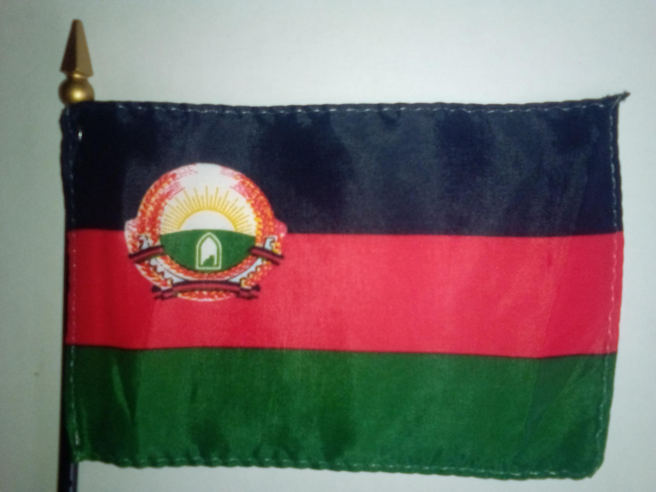 Vintage Desk Flag of The Republic of Afghanistan, 1987-1992