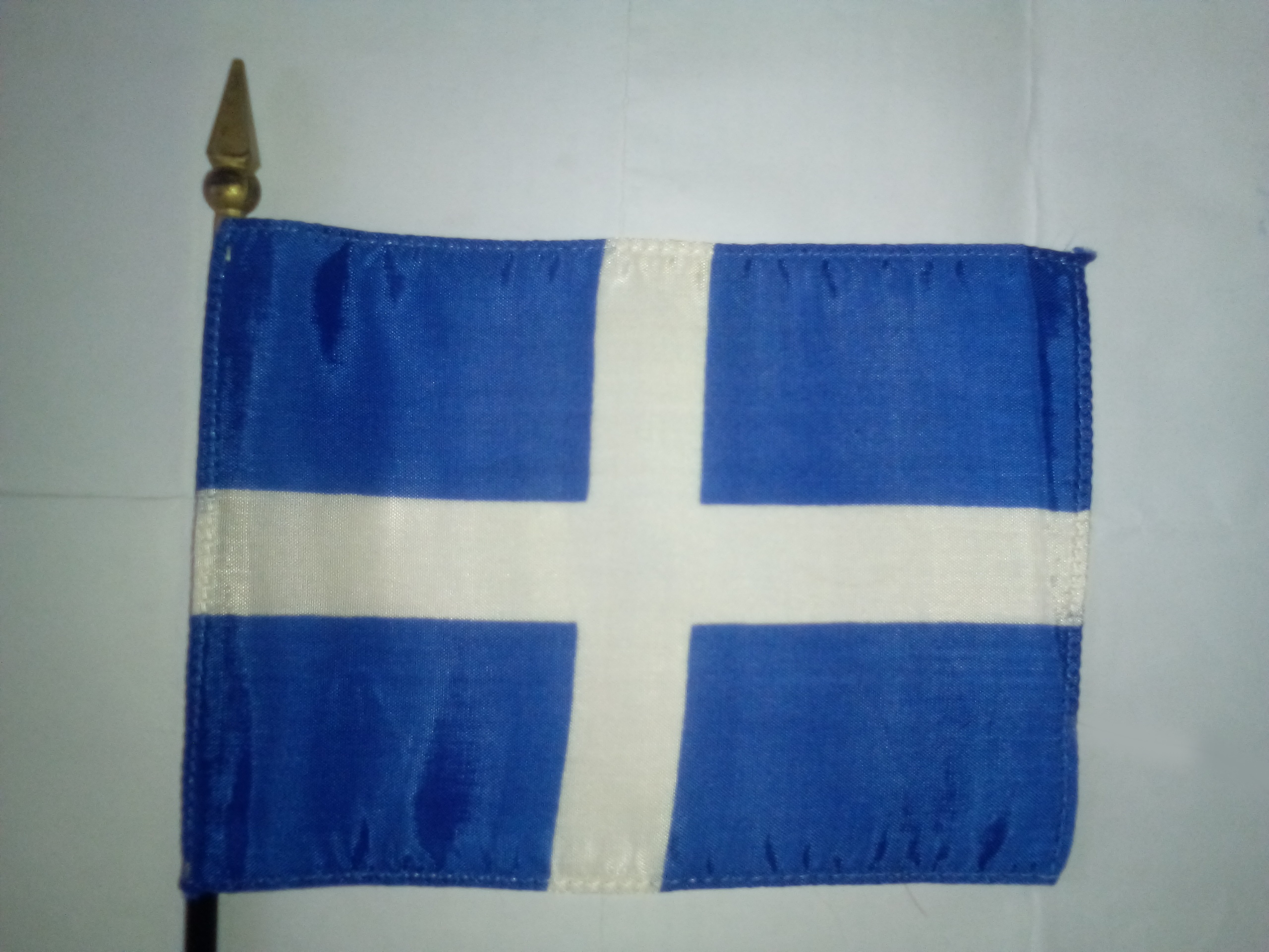 Vintage miniature 1975-1978 era flag of Greece