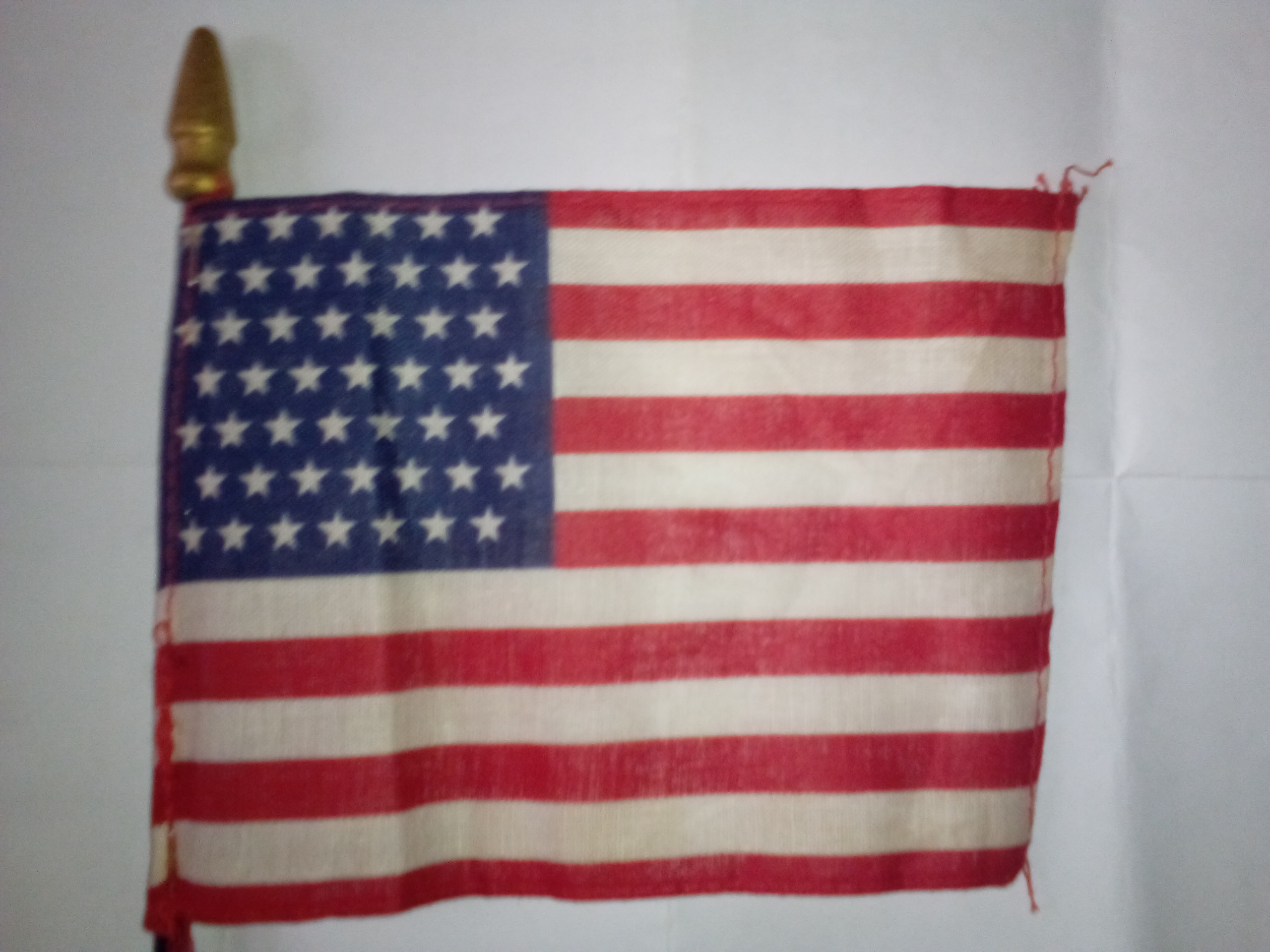 Vintage Miniature Flag of the United States with 49 stars, used from July 4th, 1959, until 1960